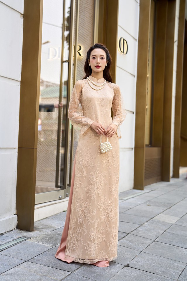 Xuân về, áo dài cách tân gợi mở vẻ đẹp tươi mới - Ảnh 2.