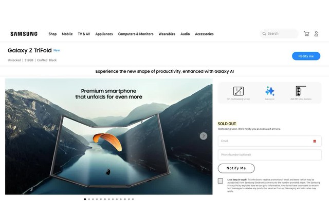 Samsung b&aacute;n sạch Galaxy Z TriFold, người mua chi gần 3.000 USD kh&ocirc;ng do dự - Ảnh 1.