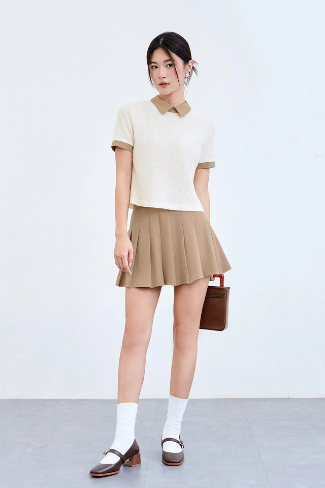 Áo cổ bẻ và chân váy mini, bản phối đơn giản khiến hội chị em mê mẩn- Ảnh 3.