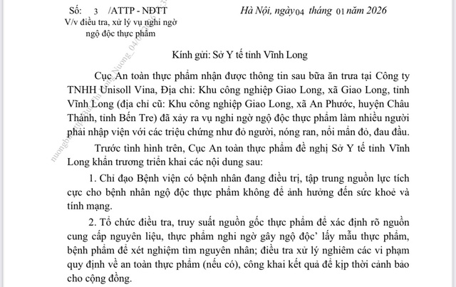 Nhiều c&ocirc;ng nh&acirc;n C&ocirc;ng ty Unisoll Vina nhập viện sau bữa ăn trưa- Ảnh 1.