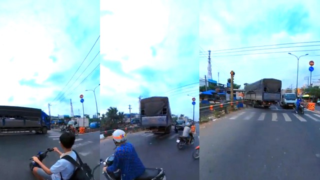 X&aacute;c minh clip xe tải chạy ngược chiều tr&ecirc;n đường Trần Văn Gi&agrave;u - Ảnh 1.