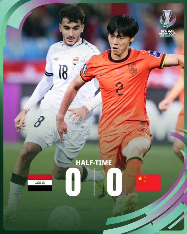 Thủ thành U.23 Trung Quốc hóa 'người nhện', giúp đội nhà cầm chân U.23 Iraq- Ảnh 2. Thủ thành U.23 Trung Quốc hóa 'người nhện', giúp đội nhà cầm chân U.23 Iraq- Ảnh 2.