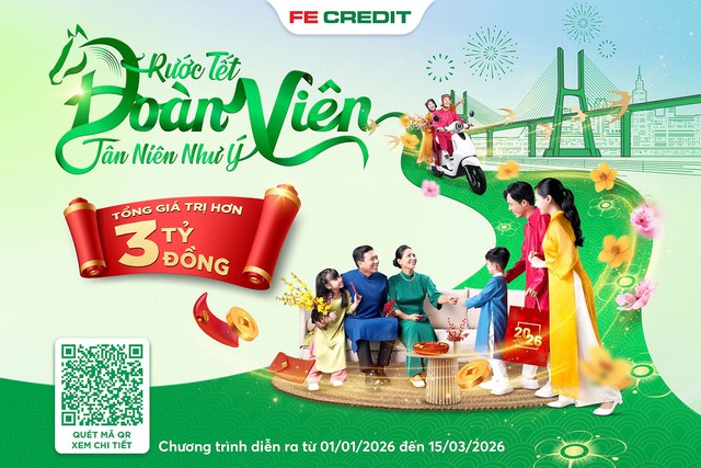 FE CREDIT đồng hành mùa Tết đoàn viên với gần 3.000 phần quà giá trị - Ảnh 2.