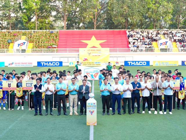 Khai mạc giải b&oacute;ng đ&aacute; Thanh Ni&ecirc;n sinh vi&ecirc;n VN lần IV - 2026 c&uacute;p THACO- Ảnh 1.