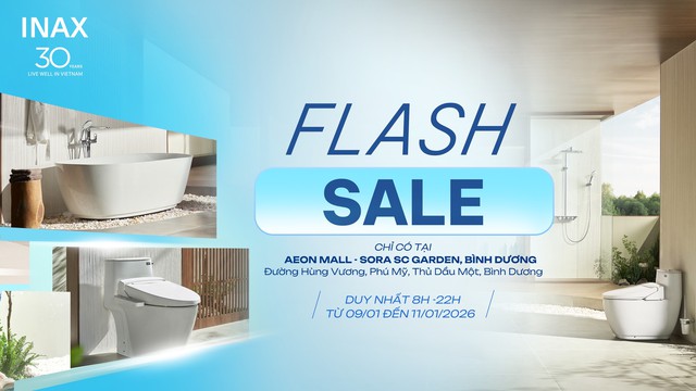 INAX kỷ niệm 30 năm tại Việt Nam với chương tr&igrave;nh Flash Sale đặc biệt- Ảnh 1.