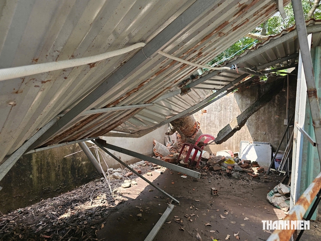 Cây xanh ngã đè sập tường nhà dân, người đàn ông thoát nạn trong gang tấc - Ảnh 4.