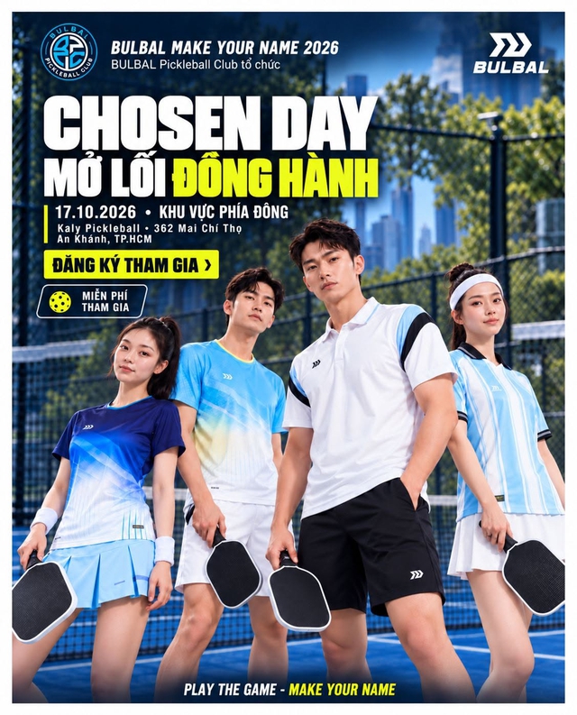 BULBAL MAKE YOUR NAME 2026: S&acirc;n chơi đặc sắc cho cộng đồng y&ecirc;u th&iacute;ch pickleball- Ảnh 1.