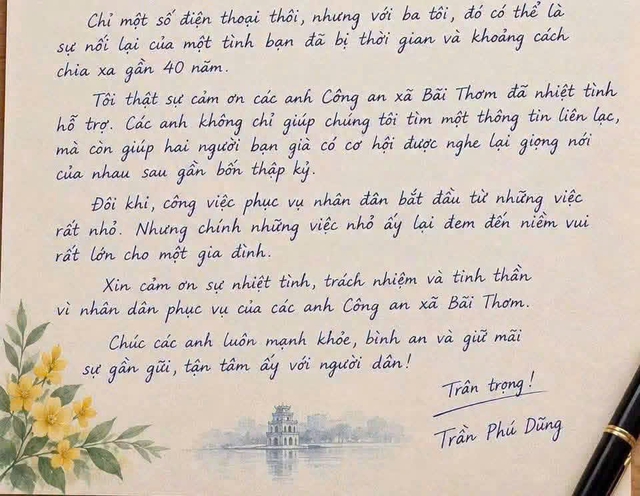 Công an giúp cụ ông 92 tuổi tìm được bạn sau hơn 40 năm mất liên lạc - Ảnh 2.