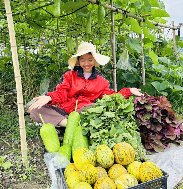 Cô gái Việt cải tạo mảnh đất hoang ở Nhật thành vườn rau xanh mướt - Ảnh 1.