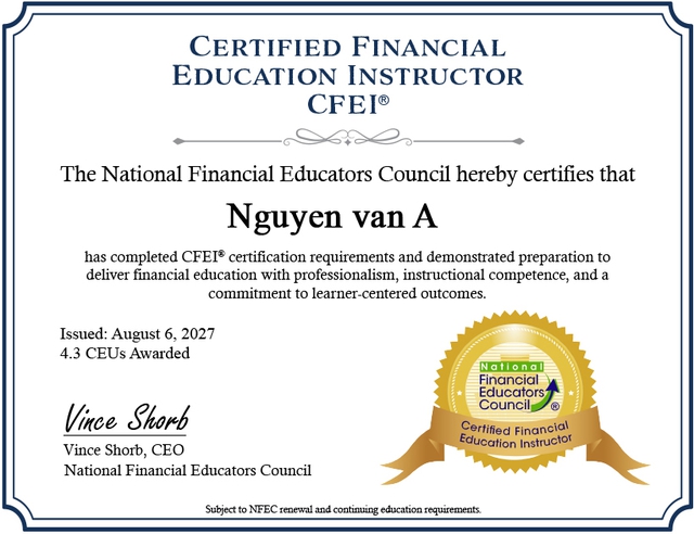 CFEI®: Người làm tài chính giúp khách hiểu quyết định của mình, không chỉ bán sản phẩm - Ảnh 2.