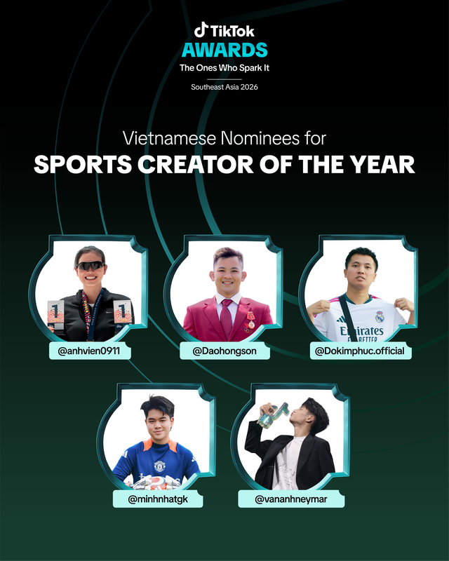 Ánh Viên, Võ Tấn Phát tranh suất đại diện Việt Nam tại TikTok Awards 2026 - Ảnh 2.