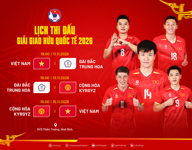 Lộ diện giờ đấu ch&iacute;nh thức 3 trận giải giao hữu tại s&acirc;n Thi&ecirc;n Trường: Việt Nam đ&aacute; ng&agrave;y n&agrave;o?- Ảnh 6.