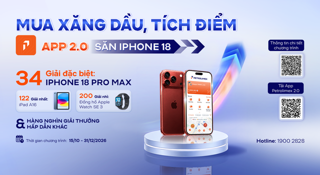 Mua xăng dầu, tích điểm trên app Petrolimex 2.0, săn iPhone 18 - Ảnh 1.