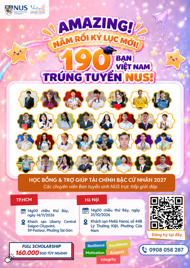 Ban tuyển sinh NUS giải đáp học bổng và đào tạo mới - Ảnh 1.