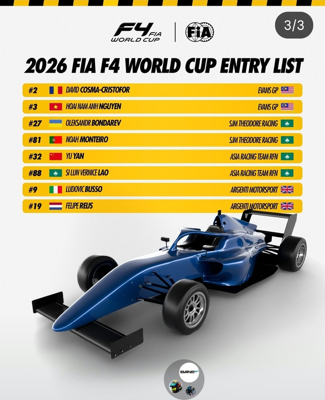 VĐV Việt Nam đầu tiên góp mặt giải đua xe vô địch thế giới FIA F4 World Cup- Ảnh 2.