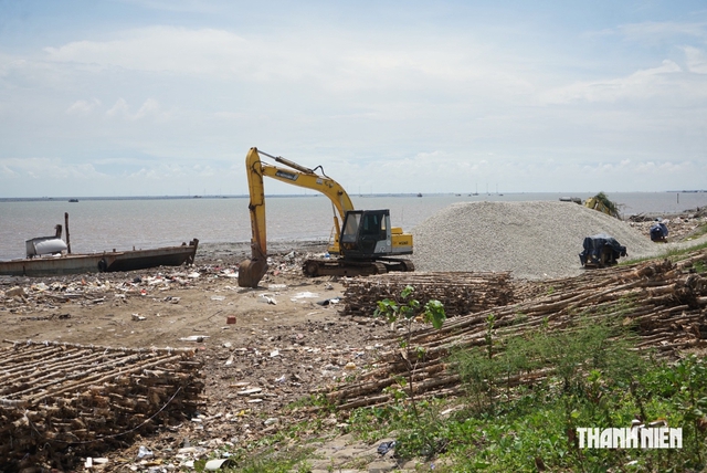 Đồng Tháp xây đê giảm sóng, giữ bờ biển Gò Công - Ảnh 2.