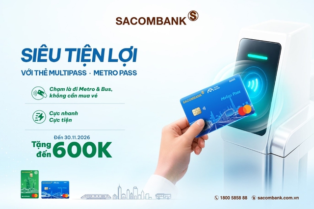 Thẻ SACOMBANK Mastercard Multipass và Metro Pass: Thêm tiện ích cho hành trình xe buýt tại TP.HCM - Ảnh 2.