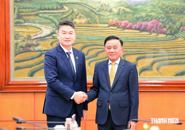 Thường trực Ban Bí thư T.Ư Đảng tiếp đoàn đại biểu cấp cao T.Ư Đoàn Lào - Ảnh 1.