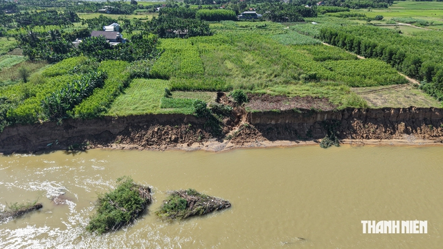 Bất an bờ sông Trà Khúc sạt lở- Ảnh 1.