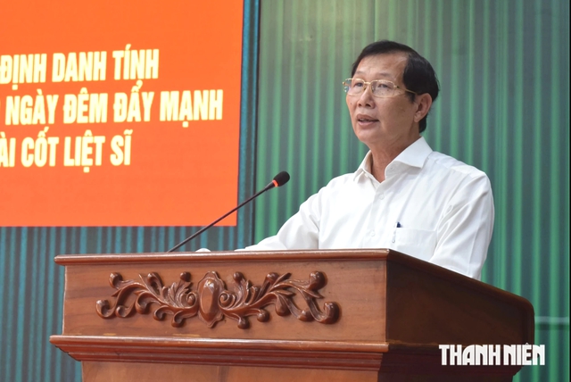 An Giang hoàn thành lấy mẫu hài cốt liệt sĩ sớm hơn 6 tháng - Ảnh 1.