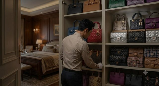 Tài xế 26 lần lẻn vào phòng ngủ trộm túi xách Hermes, Dior của bà chủ- Ảnh 1.