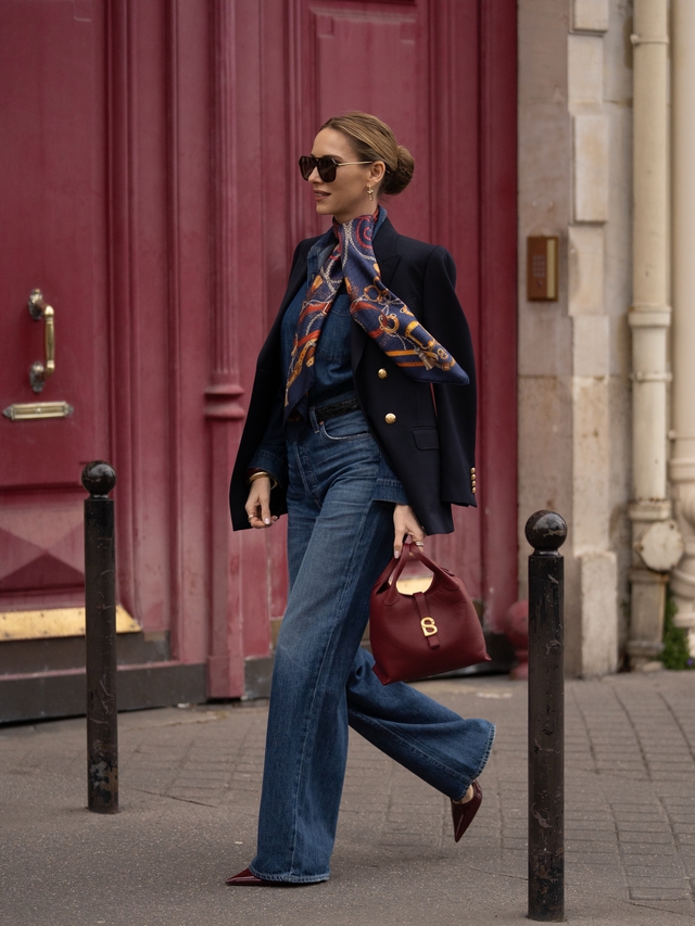 Cách phối quần jeans mùa lạnh đẹp xao xuyến- Ảnh 7.