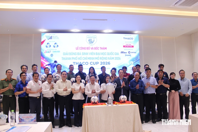 16 đội dự giải bóng đá sinh viên ĐH Quốc gia TP.HCM mở rộng THACO Cup 2026- Ảnh 3.