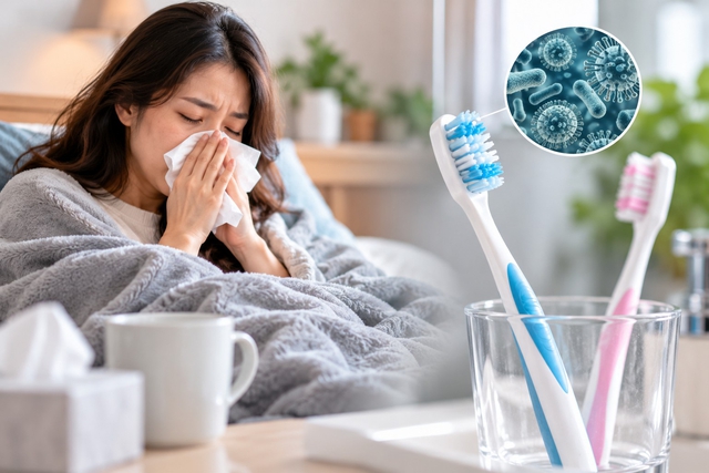 Hết cảm cúm, có cần thay bàn chải đánh răng? Chuyên gia giải đáp - Ảnh 1.