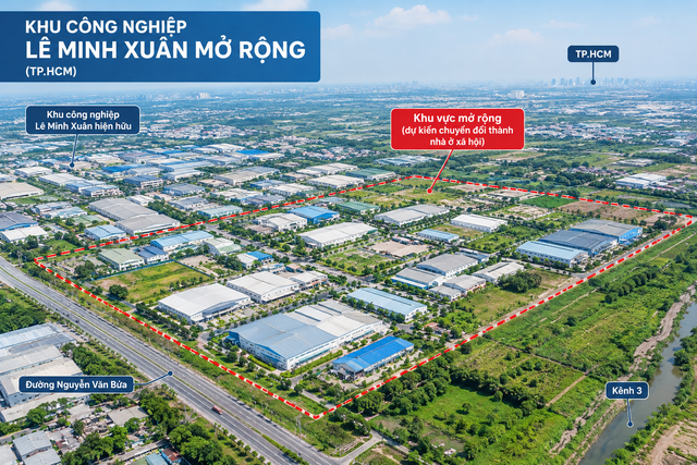 Chuyển khu công nghiệp Lê Minh Xuân làm nhà ở xã hội- Ảnh 1.