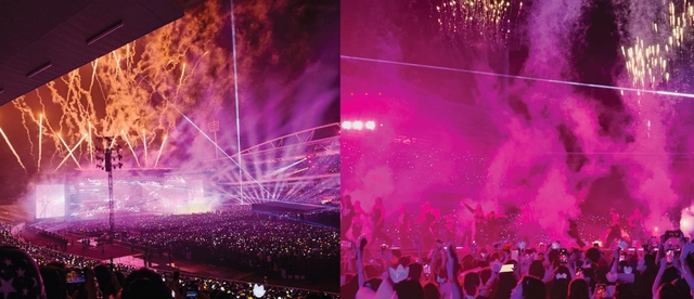 Mỹ Đình đẹp nghẹt thở trong đêm cuối BIGBANG: Pháo hoa rợp trời, ‘yellow ocean’ sáng rực - Ảnh 2.