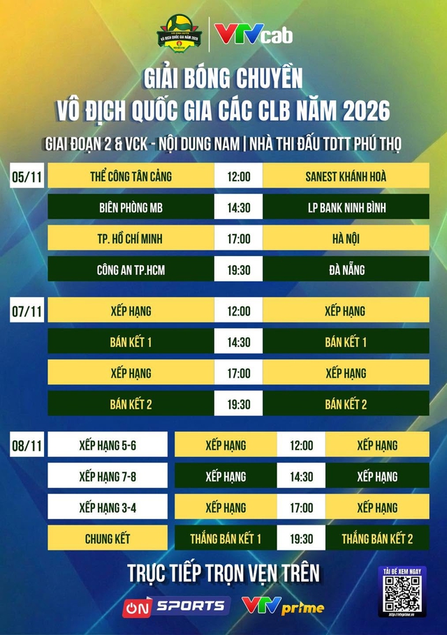 Lịch thi đấu và trực tiếp giải bóng chuyền nam vô địch quốc gia 2026: Hấp dẫn- Ảnh 5.