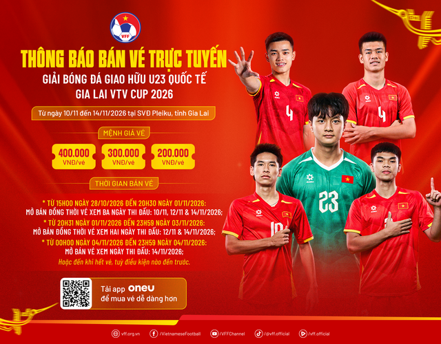 Mua trực tuyến vé xem U.23 Việt Nam đấu Thái Lan tại Gia Lai: Nhiều mức giá! - Ảnh 1.
