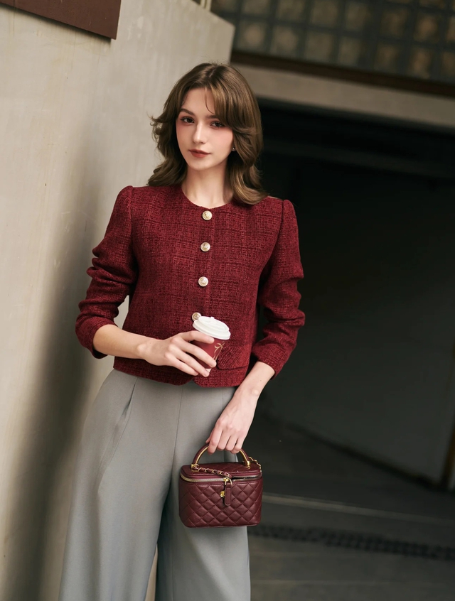 Xu hướng dạ tweed đổ bộ mọi tủ đồ thu đông - Ảnh 4.