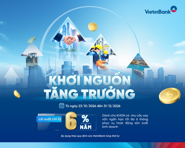 VietinBank triển khai chương tr&igrave;nh &lsquo;Khơi nguồn tăng trưởng&rsquo;, l&atilde;i suất ưu đ&atilde;i chỉ từ 6%/năm - Ảnh 1.