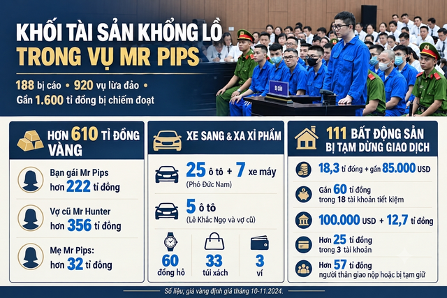 Vụ án Mr Pips: 'Kho vàng' 610 tỉ, cả trăm siêu xe, đồng hồ, túi xách xa xỉ - Ảnh 1.