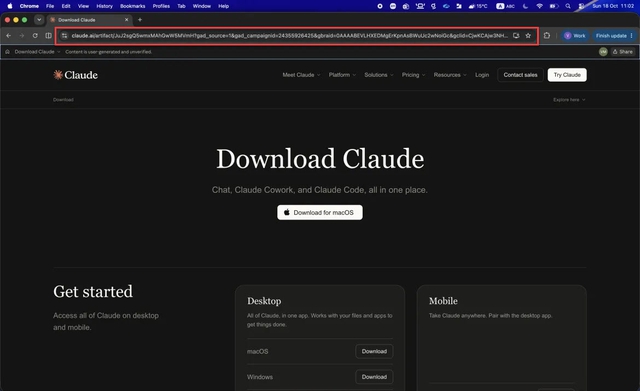 Tải ứng dụng Claude từ tên miền của Anthropic vẫn dính mã độc - Ảnh 1.