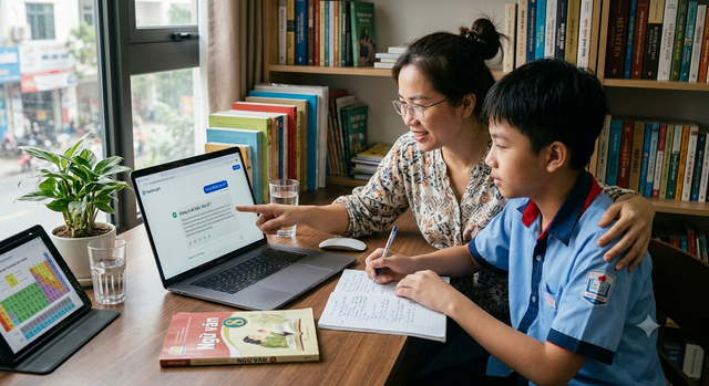 Thời AI, cha mẹ thay đổi thế nào về việc học của con? - Ảnh 1.