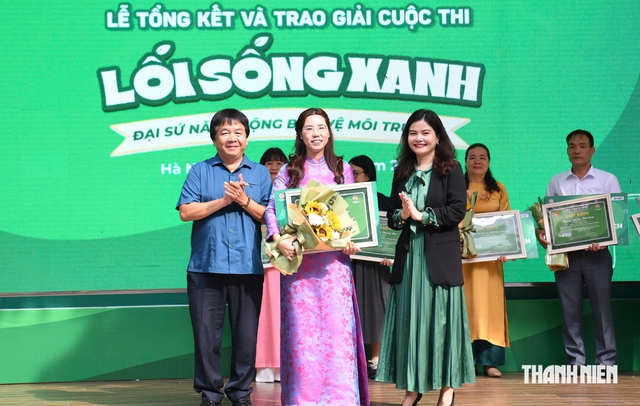 2 học sinh đoạt giải nhất cuộc thi về lối sống xanh - Ảnh 3.
