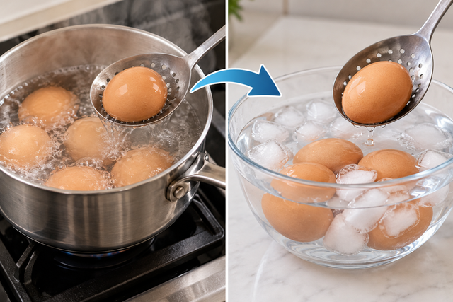 Mẹo bóc vỏ trứng luộc không làm nát lòng trắng - Ảnh 1.