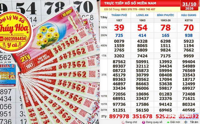 Xổ số miền Nam ngày 31 tháng 10: Tìm vé dãy 897978 trúng độc đắc đài TP.HCM - Ảnh 1.