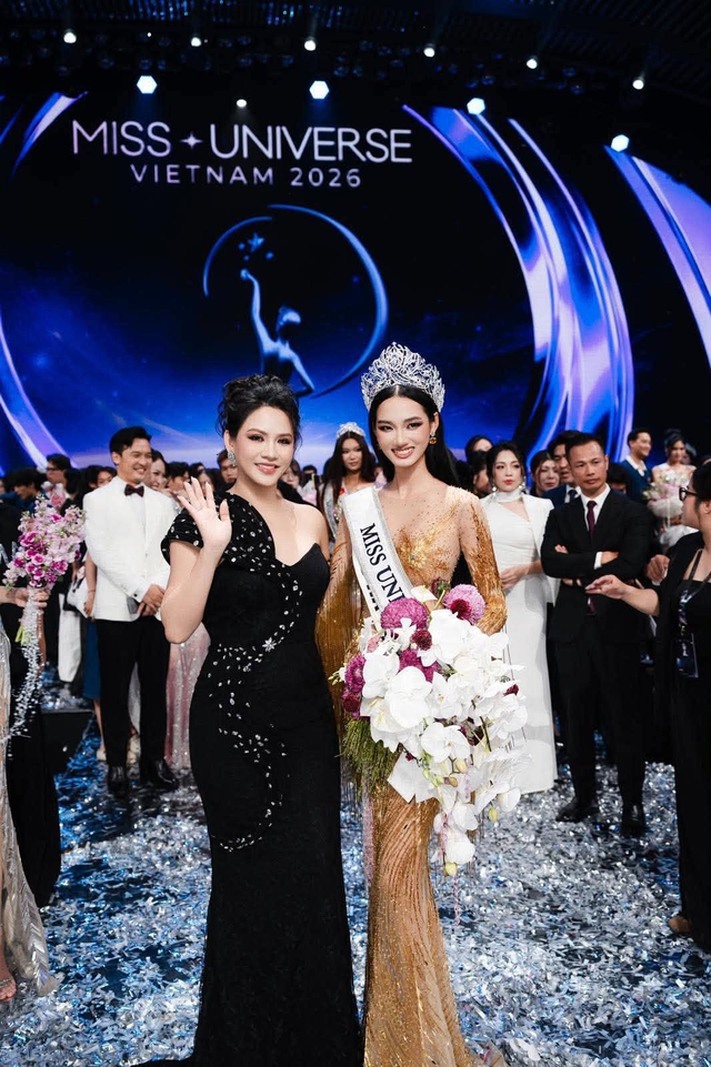 Doanh nhân An Võ ‘đọ dáng’ cùng Miss Universe Vietnam 2026 Nguyễn Quỳnh Anh- Ảnh 1.