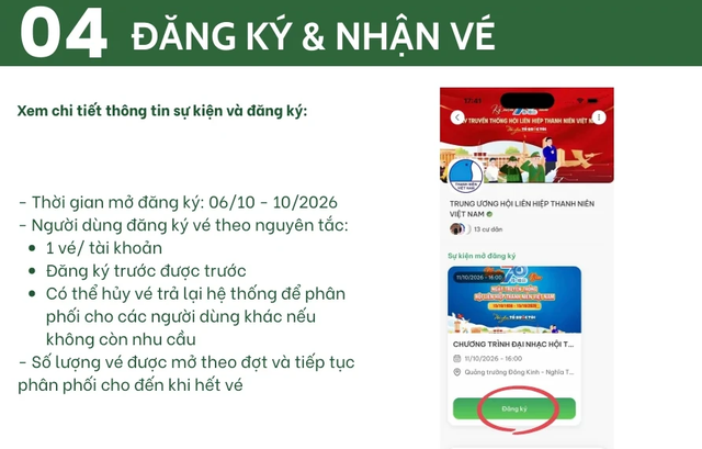 Cơ hội nhận được vé dự concert Đại nhạc hội thanh niên 2026 - Ảnh 4.