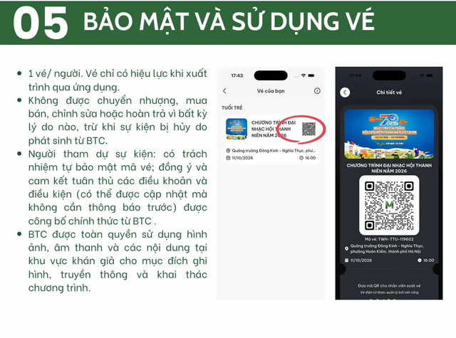 Cơ hội nhận được vé dự concert Đại nhạc hội thanh niên 2026 - Ảnh 9.