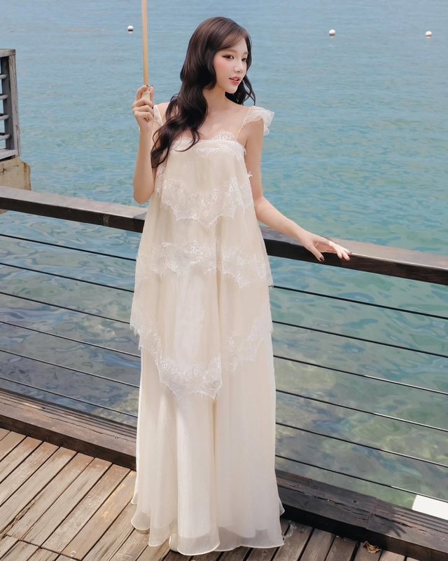 Đầm voan tăng n&eacute;t duy&ecirc;n d&aacute;ng ng&agrave;y thu - Ảnh 1.