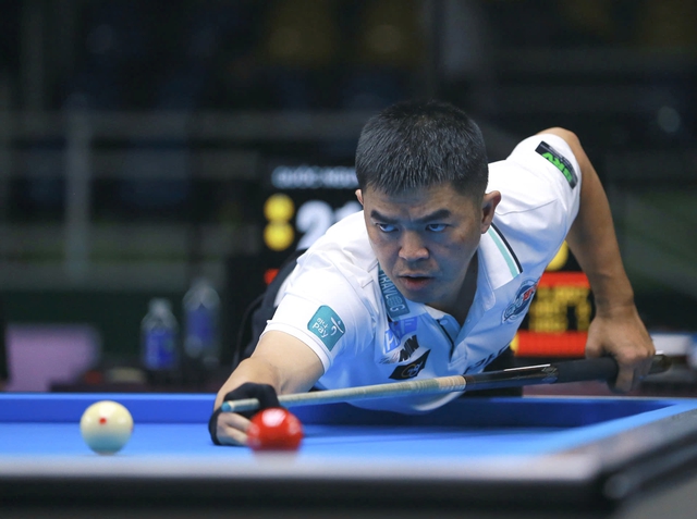 Billiards: Ghi siêu phẩm, Nguyễn Quốc Nguyện thắng kịch tính trận 'derby' để vào tứ kết PBA- Ảnh 1.