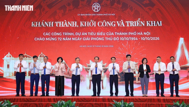 H&agrave; Nội khởi c&ocirc;ng h&agrave;ng loạt dự &aacute;n trọng điểm dịp 10.10 - Ảnh 1.