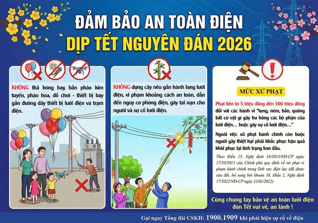 Cẩn trọng khi dựng c&acirc;y n&ecirc;u, trang tr&iacute; đ&egrave;n điện dịp tết - Ảnh 1.
