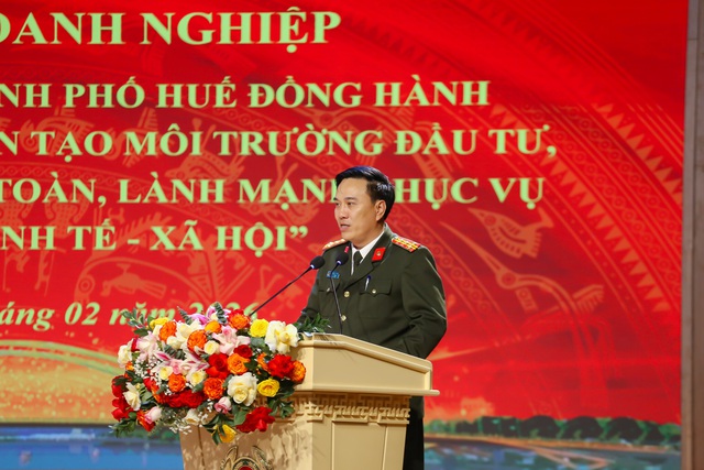 C&ocirc;ng an Huế lắng nghe doanh nghiệp để th&aacute;o gỡ những 'điểm nghẽn' trong kinh doanh- Ảnh 1.