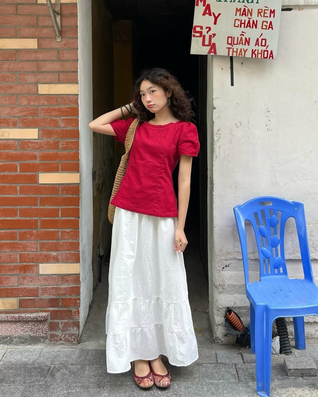 Hóa nàng xuân tinh khôi với sự kết hợp giữa sắc đỏ và trắng- Ảnh 5.