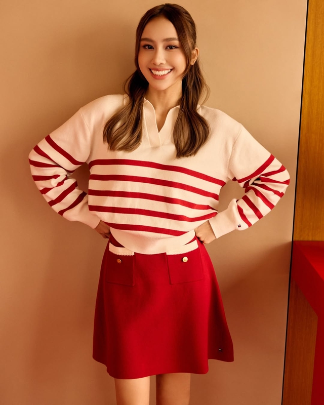 Hóa nàng xuân tinh khôi với sự kết hợp giữa sắc đỏ và trắng- Ảnh 7.